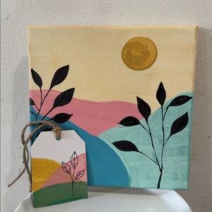 Original painting on canvas & hang tag